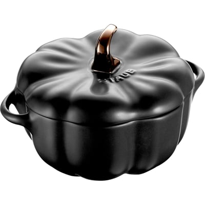 Cocotte citrouille noir mat 12 cm céramique STAUB