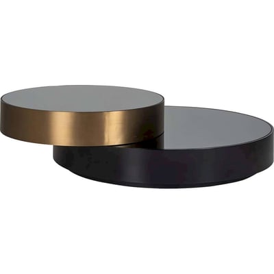 Table basse ronde en bois effet miroir RECOLLECTION