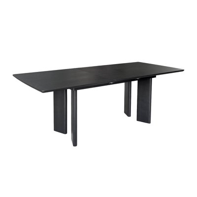 Table à manger rectangulaire extensible bois d'hévéa et placage chêne 6-8 places ALBANE SWEEEK