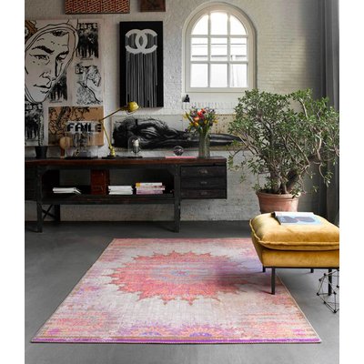 Tapis plat motif vintage indies , SUNKISSED WECON HOME
