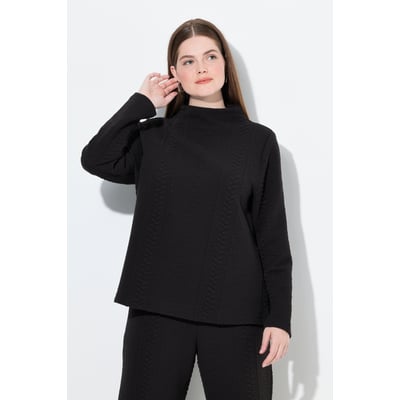 Sweat-shirt jacquard à col montant ULLA POPKEN