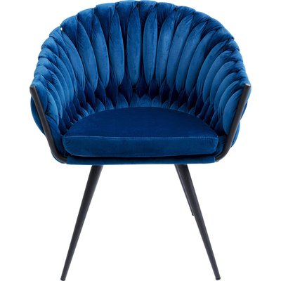 Chaise avec accoudoirs en velours, KNOT KARE DESIGN
