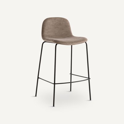 Chaise de bar, velours flammé, H75 cm, Tibby AM.PM
