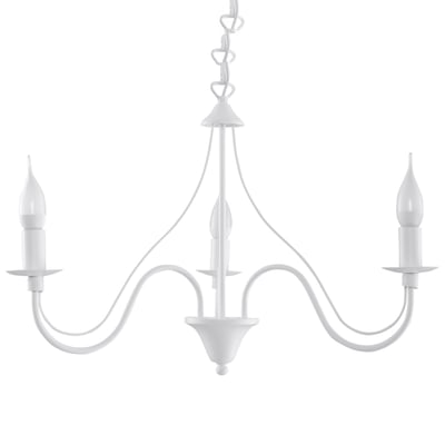 Lustre Acier Blanc E14 3 Minerwa EDEN