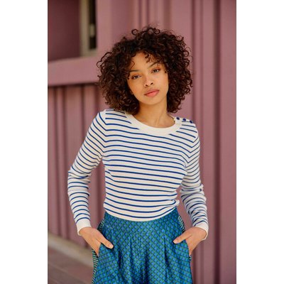 Pull col rond manches longues rayée MOLLY LA PETITE ETOILE