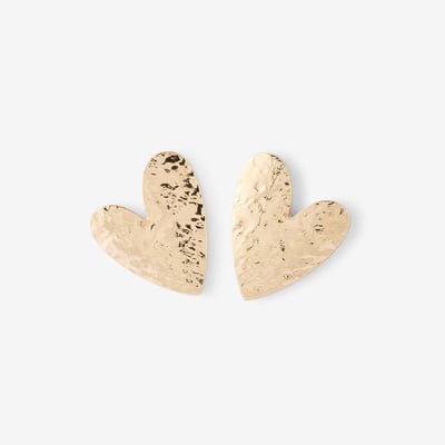 Boucles d'oreilles cœurs martelés BALABOOSTE