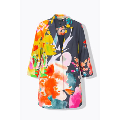 Blazer à fleurs, coupe évasée ULLA POPKEN