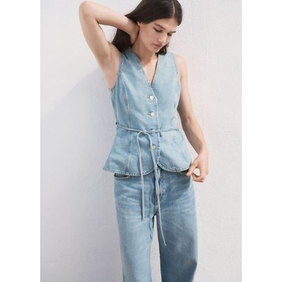 Gilet en jean boutons MANGO