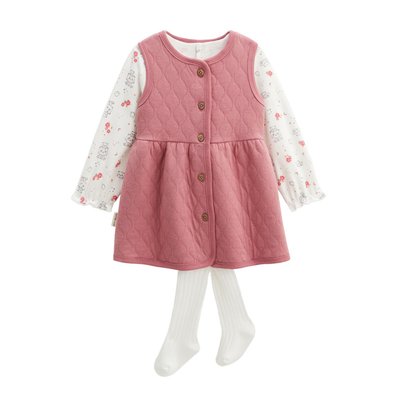 Ensemble robe bébé en coton matelassé, t-shirt et collant Ma Petite Etoile PETIT BEGUIN