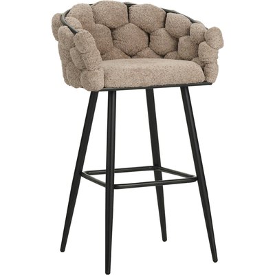 Tabouret de bar design tissu doux topo assise confortable RECOLLECTION