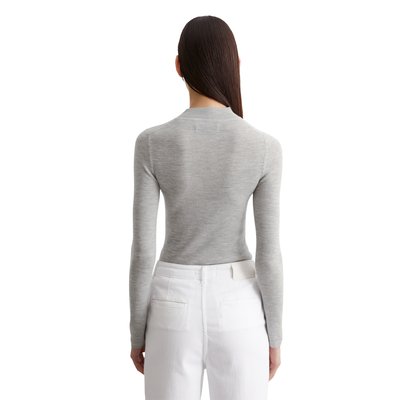 Pull à col montant en maille fine regular en pure laine mérinos MARC O'POLO