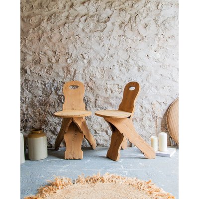 Paire de chaises en bois Claude N°362 - Bon état DEBONGOUT