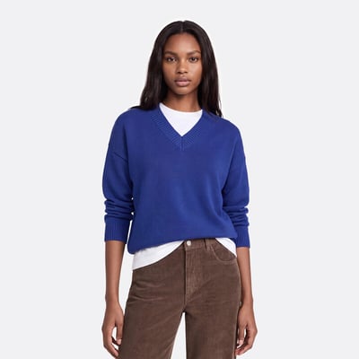 Pull col V, en laine et coton mélangés LA REDOUTE COLLECTIONS