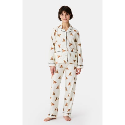 Pyjama boutonné en coton imprimé Old Teddy ARTHUR