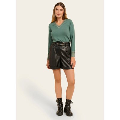 Short taille haute en similicuir EFANNY NAF NAF