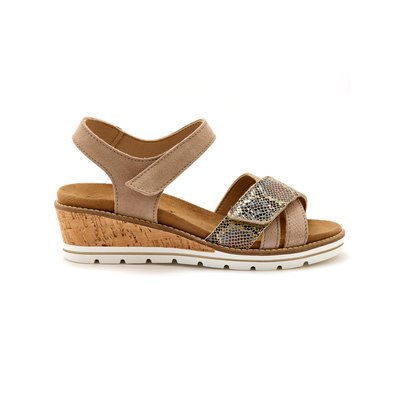 Sandales double scratch compensées PEDICONFORT