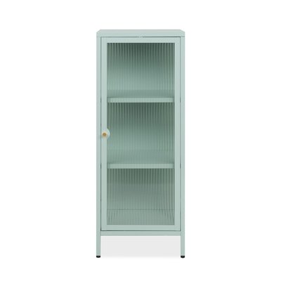 Commode avec 1 porte vitrée et 2 étagères en métal L40 cm - MILTON CALICOSY