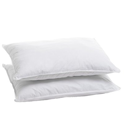 Lot de 2 Oreillers Mémoire de forme et fibres polyester BLEU CALIN