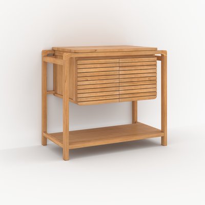 Meuble de salle de bain en bois de teck 90 cm - LUCETTE RENDEZ-VOUS DÉCO