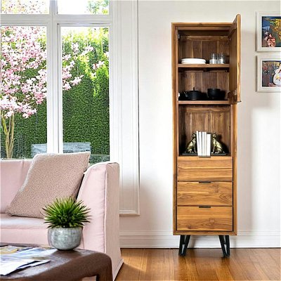 Colonne en bois de teck pieds épingle BOMBAY PIER IMPORT