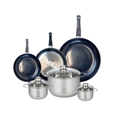 3 poêles 20/24/32cm + 3 faitouts 12/14/24cm PRIMA BRILLANT ELO