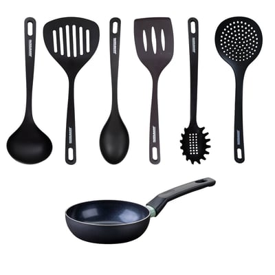 Set poêle antiadhésive céramique 16 cm et 6 ustensiles BRANDAO FACKELMANN