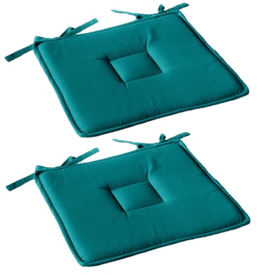 Lot de 2 galettes de chaise en coton PANAMA TOILINUX