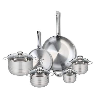 2 poêles 24/32cm + 4 faitouts 12/14/16/20cm PROFI BRILLANT ELO