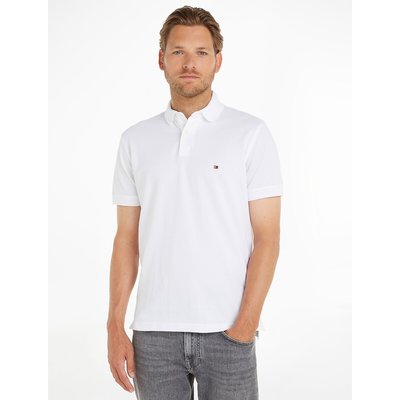 Polo direito stretch, gola com 2 botões TOMMY HILFIGER
