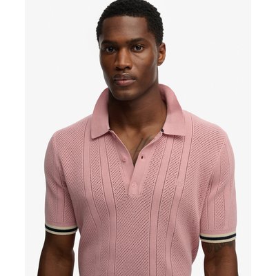 Polo en maille texturée à manches courtes SUPERDRY