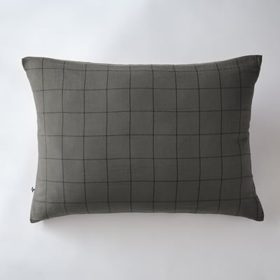 Taie d'oreiller Gaze Coton 50 x 70 cm Gaia Matchs Vert d'eau EDEN