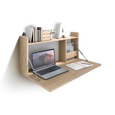 Bureau mural porte rabattable en placard, TURIN HERDASA