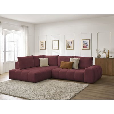 Canapé d'angle convertible 3 places en tissu chiné, EVEREST BOBOCHIC