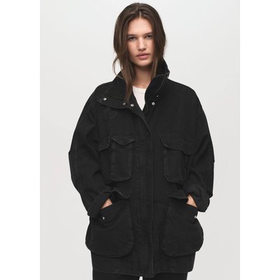 Parka jean oversize avec poches MANGO