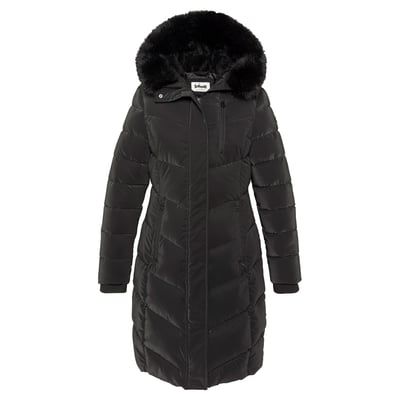 Parka longue à capuche bordée de imitation fourrure SCHOTT