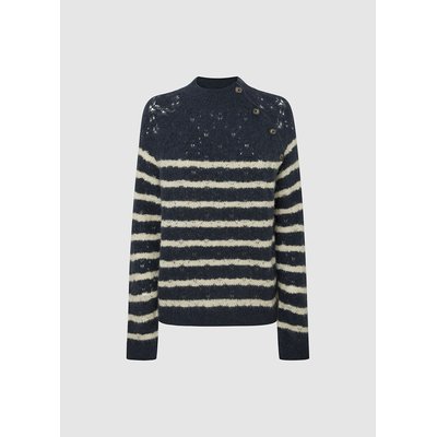 Pull marinière effet ajouré, manches raglan HELA PEPE JEANS