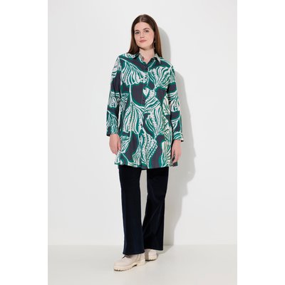 Chemisier long en coton bio, motif feuilles ULLA POPKEN