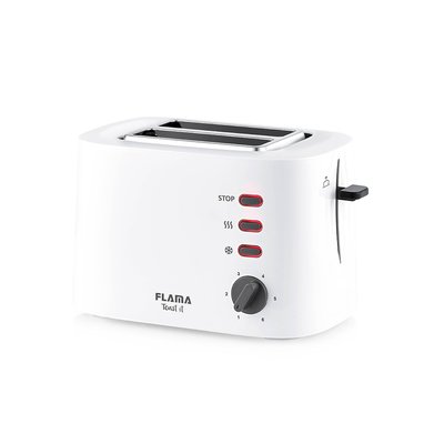 Torradeira branca 2 fendas largas 980W 944FL, da Flama FLAMA