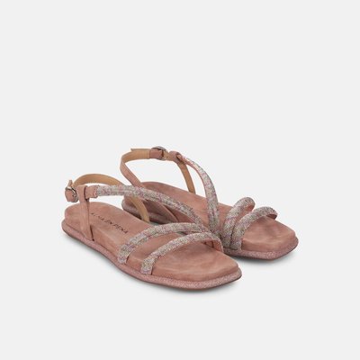 Sandales plates à deux tons avec strass ALMA EN PENA