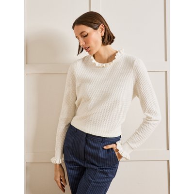 Pull col volanté coton biologique et cachemire CYRILLUS