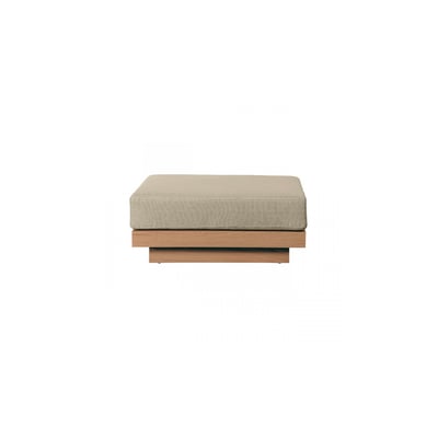 Pouf en lin finition chêne naturel GABRIELLE PARIS