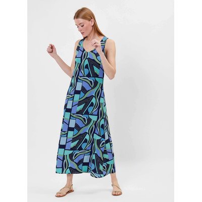 Robe longue imprimée dos lacet Ecovero ANITA PRINCESSE NOMADE