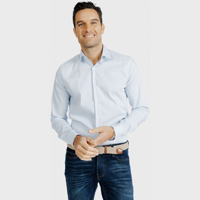 Chemise Slim fit petits carreaux en popeline ACROSS