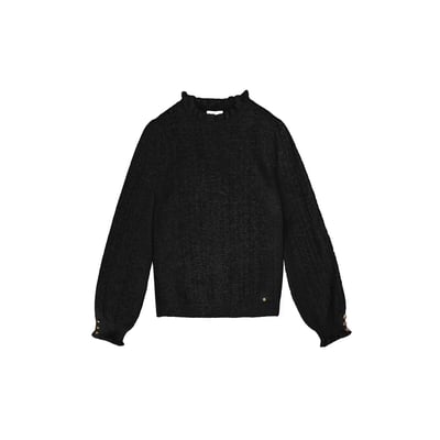 Pull volanté à effet broderie anglaise, MAXINE LA PETITE ETOILE