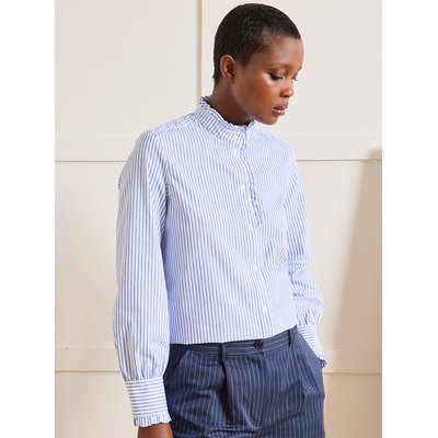 Chemise rayée col volanté CYRILLUS