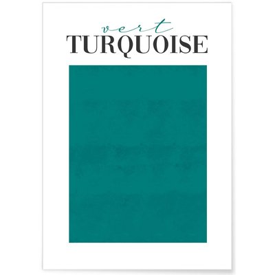 Poster Vert Turquoise L'AFFICHERIE