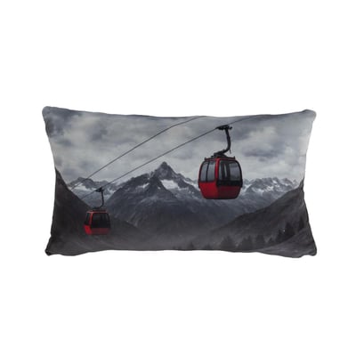 Coussin imprimé télécabine ski 30x50 cm (lot de 2) AMADEUS