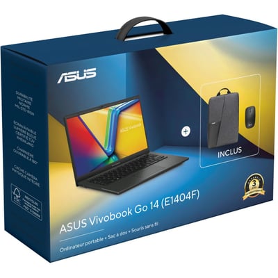 Ordinateur portable E1404FA-R5165W 14" AMD Ryzen 5 40 16 Go RAM LPDDR5 SSD 512 Go sac de transport et souris inclus ASUS