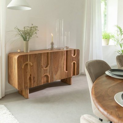 Buffet en bois d'acacia foncé  TILIO MADE IN MEUBLES 