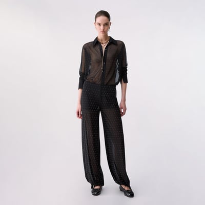 Pantalon en tulle avec broderies bijoux LIU JO